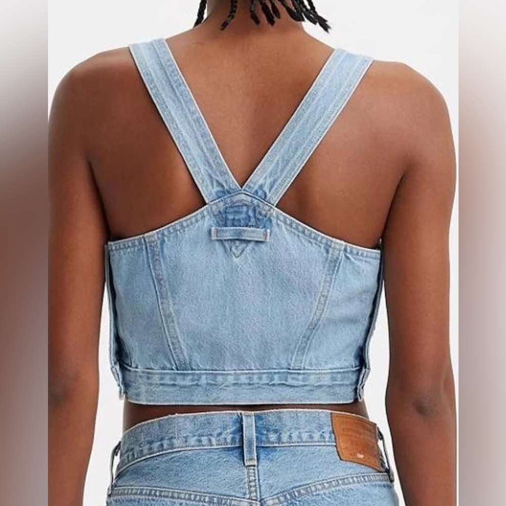 ❤️ Levi’s Red Tab Crop Overall Top Sz L